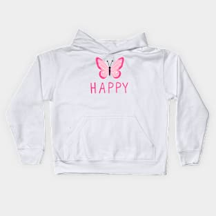 HAPPY butterfly Kids Hoodie